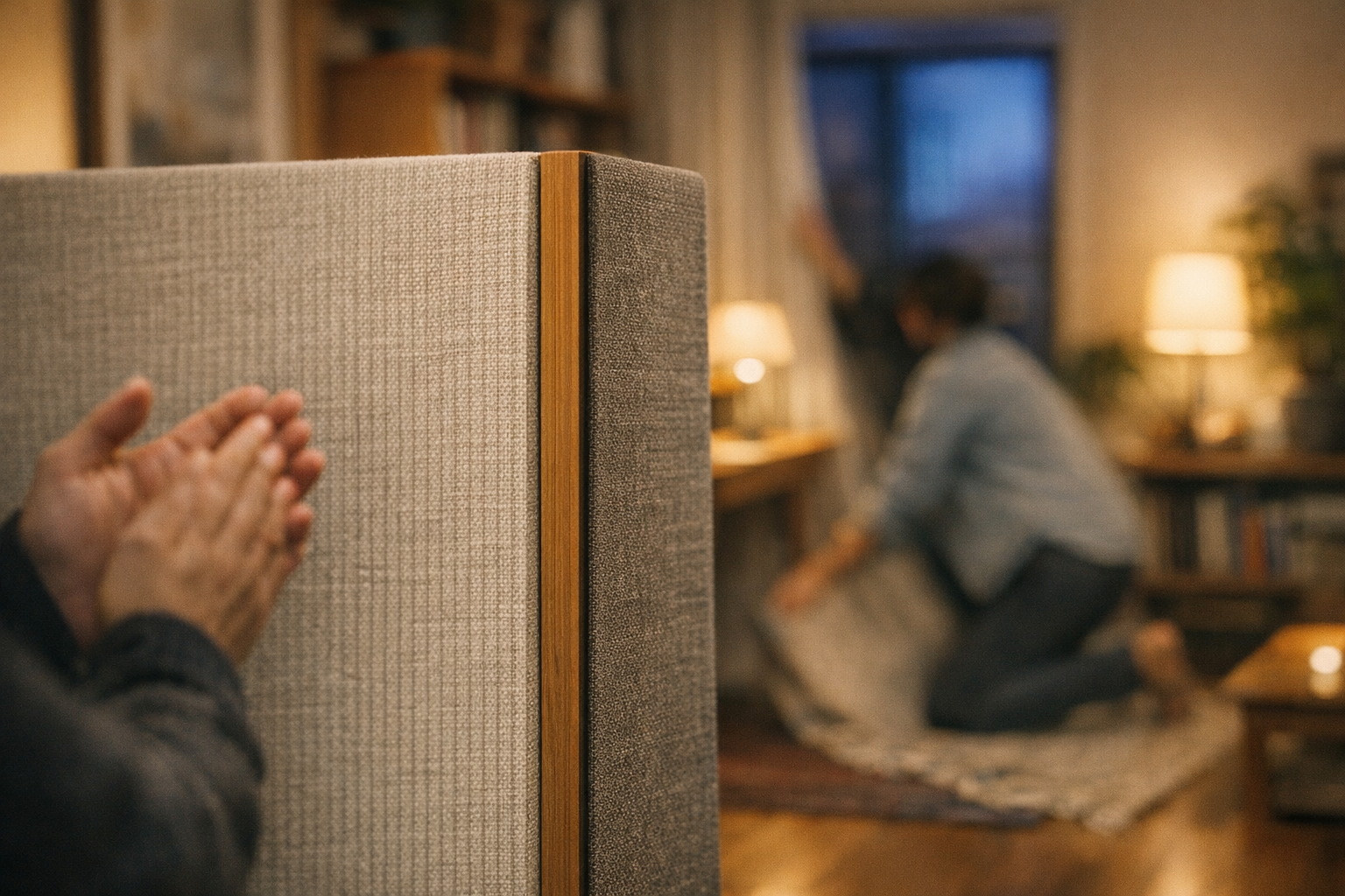 Nagalmtijd meting in kantoorruimte