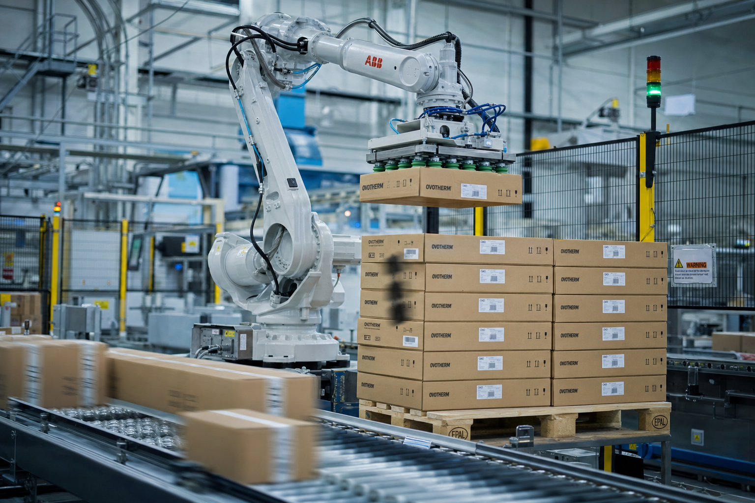 Vergelijking tussen robotpalletiseermachine en conventionele palletiseermachine